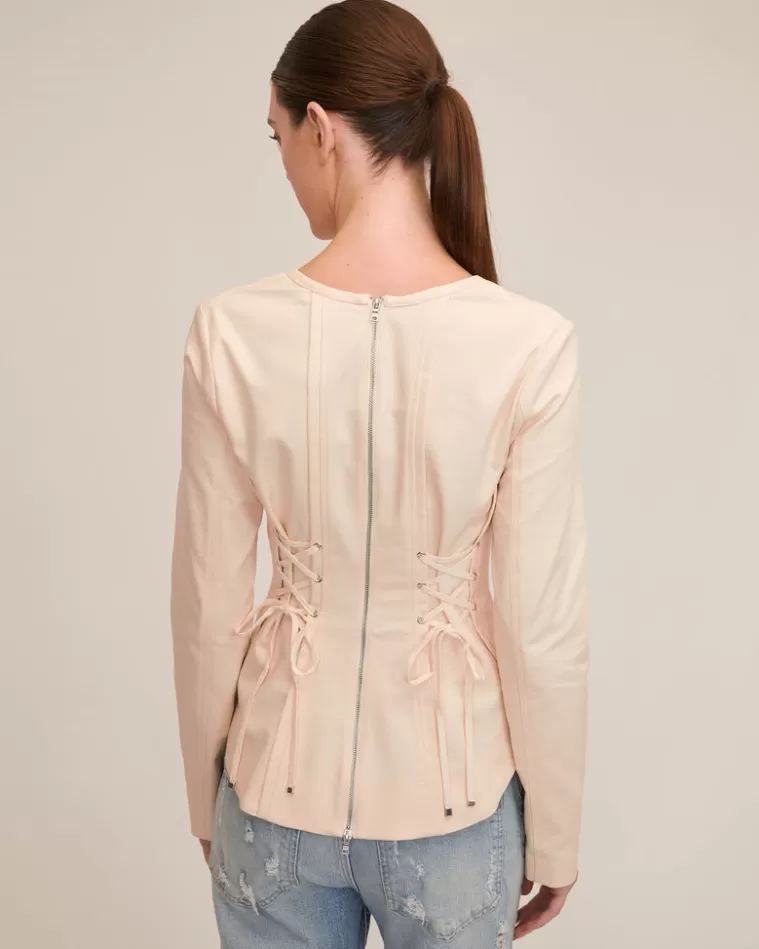 Best MARISSA WEBB Valentina Lace Up Top Bone