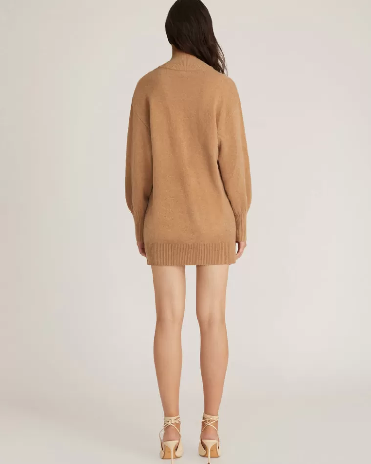 Best Sale MARISSA WEBB Wesley Slouchy Zip Front Cashmere Blend Sweater Dress In Camel